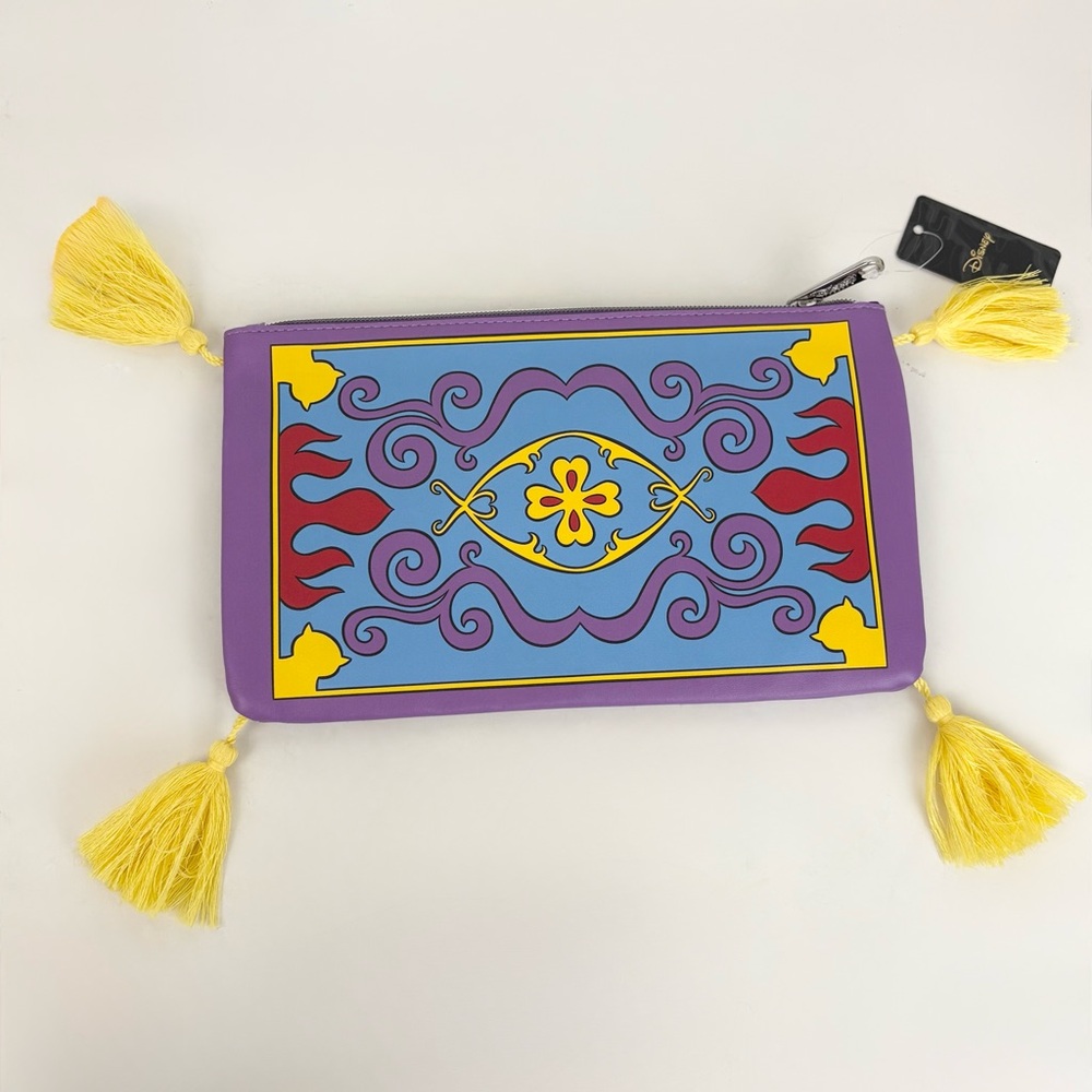 Disney Buckle Down Aladdin Magic Carpet Tassel Makeup Bag Nee With Tags